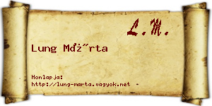 Lung Márta névjegykártya